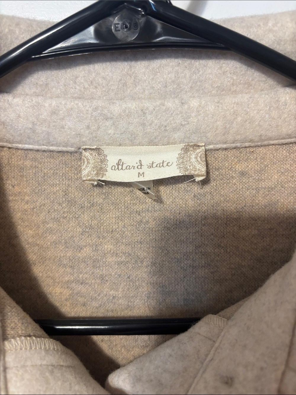 Altar'd State Cream Button-Front Wool Shacket - Picture 2 of 7